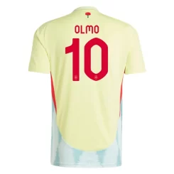 Kopen Spanje Uitshirt EK 2024 Dani Olmo #10 Voetbalshirts Korte Mouw