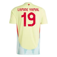 Kopen Spanje Uitshirt EK 2024 Lamine Yamal #19 Voetbalshirts Korte Mouw