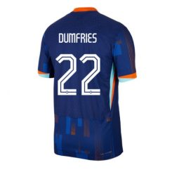 Nederland Denzel Dumfries #22 Uitshirt EK 2024 Voetbalshirts Korte Mouw