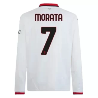 Kopen AC Milan Álvaro Morata #7 Uitshirt 2024-2025 Lange Mouwen