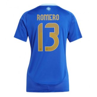 Kopen Dames Argentinië Cristian Romero #13 Uitshirt Copa América 2024 Korte Mouw