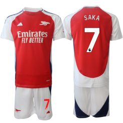 Kopen Arsenal Bukayo Saka #7 Thuisshirt 2024-2025 Korte Mouw (+ Korte broeken)