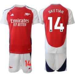 Kopen Arsenal Eddie Nketiah #14 Thuisshirt 2024-2025 Korte Mouw (+ Korte broeken)