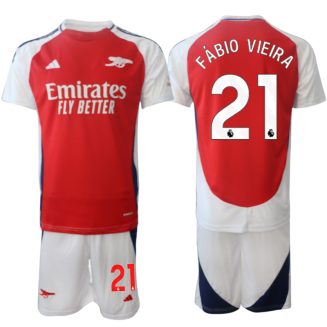 Kopen Arsenal Fábio Vieira #21 Thuisshirt 2024-2025 Korte Mouw (+ Korte broeken)