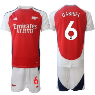 Kopen Arsenal Gabriel Magalhaes #6 Thuisshirt 2024-2025 Korte Mouw (+ Korte broeken)