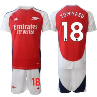 Kopen Arsenal Takehiro Tomiyasu #18 Thuisshirt 2024-2025 Korte Mouw (+ Korte broeken)