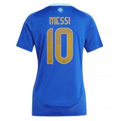 Kopen Dames Argentinië Lionel Messi #10 Uitshirt Copa América 2024 Korte Mouw