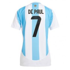 Kopen Dames Argentinië Rodrigo de Paul #7 Thuisshirt Copa América 2024 Korte Mouw