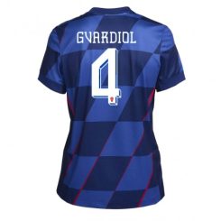 Kopen Dames Kroatië Josko Gvardiol #4 Uitshirt EK 2024 Korte Mouw