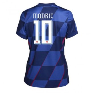 Kopen Dames Kroatië Luka Modric #10 Uitshirt EK 2024 Korte Mouw