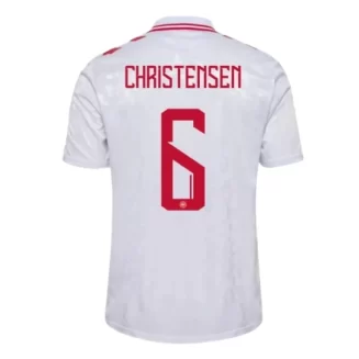 Kopen EK 2024 Denemarken Andreas Christensen #6 Uitshirt Korte Mouw