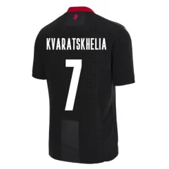 Kopen EK 2024 Georgië Khvicha Kvaratskhelia #7 Uitshirt Korte Mouw