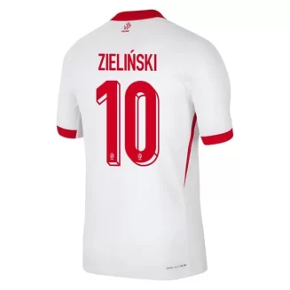 Kopen EK 2024 Polen Piotr Zieliński #10 Thuisshirt Korte Mouw