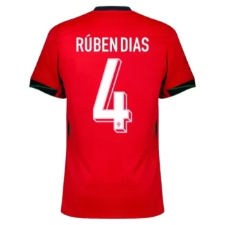 Kopen EK 2024 Portugal Rúben Dias #4 Thuisshirt Korte Mouw