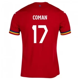 Kopen EK 2024 Roemenië Coman #17 Uitshirt Korte Mouw