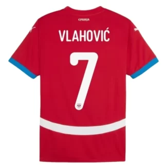 Kopen EK 2024 Servië Dušan Vlahović #7 Thuisshirt Korte Mouw