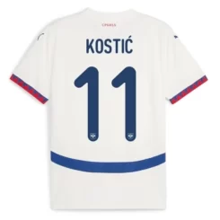 Kopen EK 2024 Servië Filip Kostić #11 Uitshirt Korte Mouw