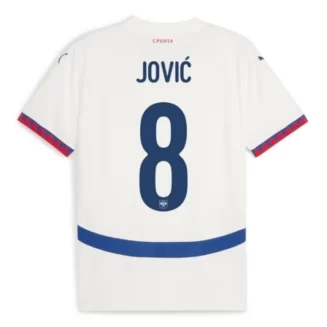 Kopen EK 2024 Servië Luka Jović #8 Uitshirt Korte Mouw