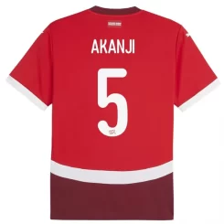 Kopen EK 2024 Zwitserland Manuel Akanji #5 Thuisshirt Korte Mouw