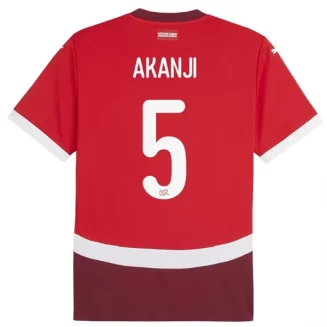 Kopen EK 2024 Zwitserland Manuel Akanji #5 Thuisshirt Korte Mouw