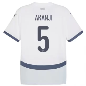 Kopen EK 2024 Zwitserland Manuel Akanji #5 Uitshirt Korte Mouw