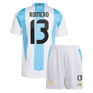 Kopen Kids Argentinië Cristian Romero #13 Thuisshirt Copa América 2024 Korte Mouw (+ Korte broeken)