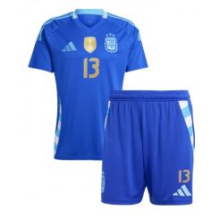 Kopen Kids Argentinië Cristian Romero #13 Uitshirt Copa América 2024 Korte Mouw (+ Korte broeken)-1