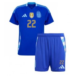 Kopen Kids Argentinië Lautaro Martínez #22 Uitshirt Copa América 2024 Korte Mouw (+ Korte broeken)-1