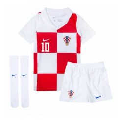 Kopen Kids Kroatië Luka Modric #10 Thuisshirt EK 2024 Korte Mouw (+ Korte broeken)-1