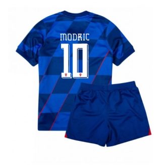 Kopen Kids Kroatië Luka Modric #10 Uitshirt EK 2024 Korte Mouw (+ Korte broeken)