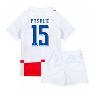 Kopen Kids Kroatië Mario Pasalic #15 Thuisshirt EK 2024 Korte Mouw (+ Korte broeken)