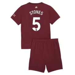 Kopen Kids Manchester City John Stones #5 Derde Shirt 2024-2025 Korte Mouw (+ Korte broeken)