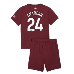 Kopen Kids Manchester City Joško Gvardiol #24 Derde Shirt 2024-2025 Korte Mouw (+ Korte broeken)