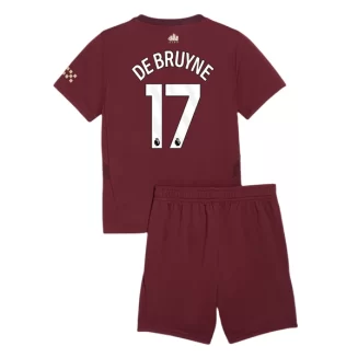 Kopen Kids Manchester City Kevin De Bruyne #17 Derde Shirt 2024-2025 Korte Mouw (+ Korte broeken)