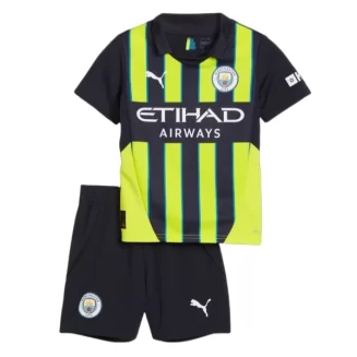 Kopen Kids Manchester City Uitshirt 2024-2025 Korte Mouw (+ Korte broeken)