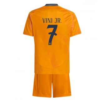 Kopen Kids Real Madrid Vinicius Junior #7 Uitshirt 2024-2025 Korte Mouw (+ Korte broeken)