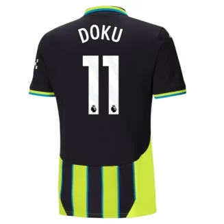 Kopen Manchester City Jeremy Doku #11 Uitshirt 2024-2025 Korte Mouw