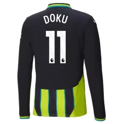 Kopen Manchester City Jeremy Doku #11 Uitshirt 2024-2025 Lange Mouwen