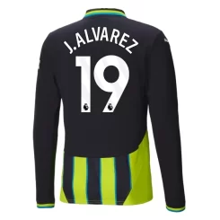 Kopen Manchester City Julian Alvarez #19 Uitshirt 2024-2025 Lange Mouwen