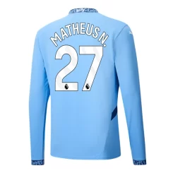 Kopen Manchester City Matheus Nunes #27 Thuisshirt 2024-2025 Lange Mouwen