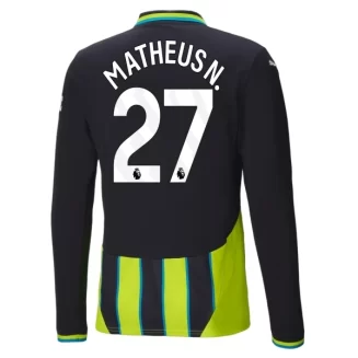 Kopen Manchester City Matheus Nunes #27 Uitshirt 2024-2025 Lange Mouwen