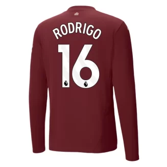 Kopen Manchester City Rodrigo #16 Derde Shirt 2024-2025 Lange Mouwen