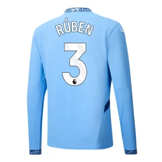 Kopen Manchester City Ruben Dias #3 Thuisshirt 2024-2025 Lange Mouwen