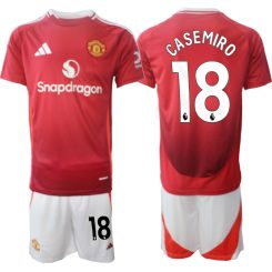 Kopen Manchester United Casemiro #18 Thuisshirt 2024-2025 Korte Mouw (+ Korte broeken)