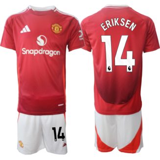 Kopen Manchester United Christian Eriksen #14 Thuisshirt 2024-2025 Korte Mouw (+ Korte broeken)