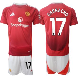 Kopen Manchester United Garnacho #17 Thuisshirt 2024-2025 Korte Mouw (+ Korte broeken)