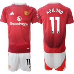 Kopen Manchester United Rasmus Højlund #11 Thuisshirt 2024-2025 Korte Mouw (+ Korte broeken)