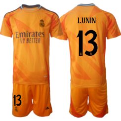 Kopen Real Madrid Andriy Lunin #13 Uitshirt 2024-2025 Korte Mouw (+ Korte broeken)