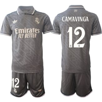 Kopen Real Madrid Eduardo Camavinga #12 Derde Shirt 2024-2025 Korte Mouw (+ Korte broeken)