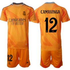 Kopen Real Madrid Eduardo Camavinga #12 Uitshirt 2024-2025 Korte Mouw (+ Korte broeken)